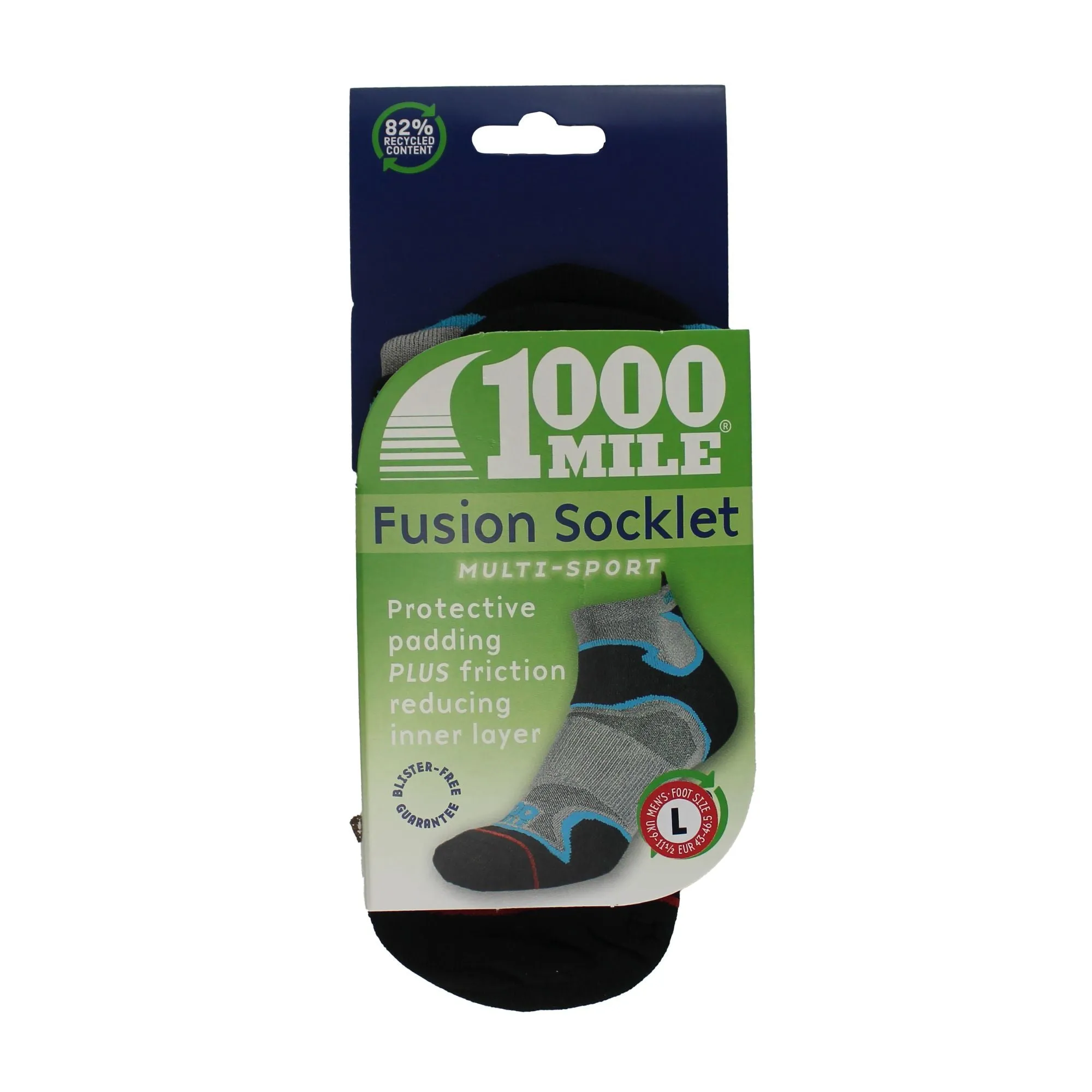 1 Pack Mens Fusion Ankle Repreve Socks
