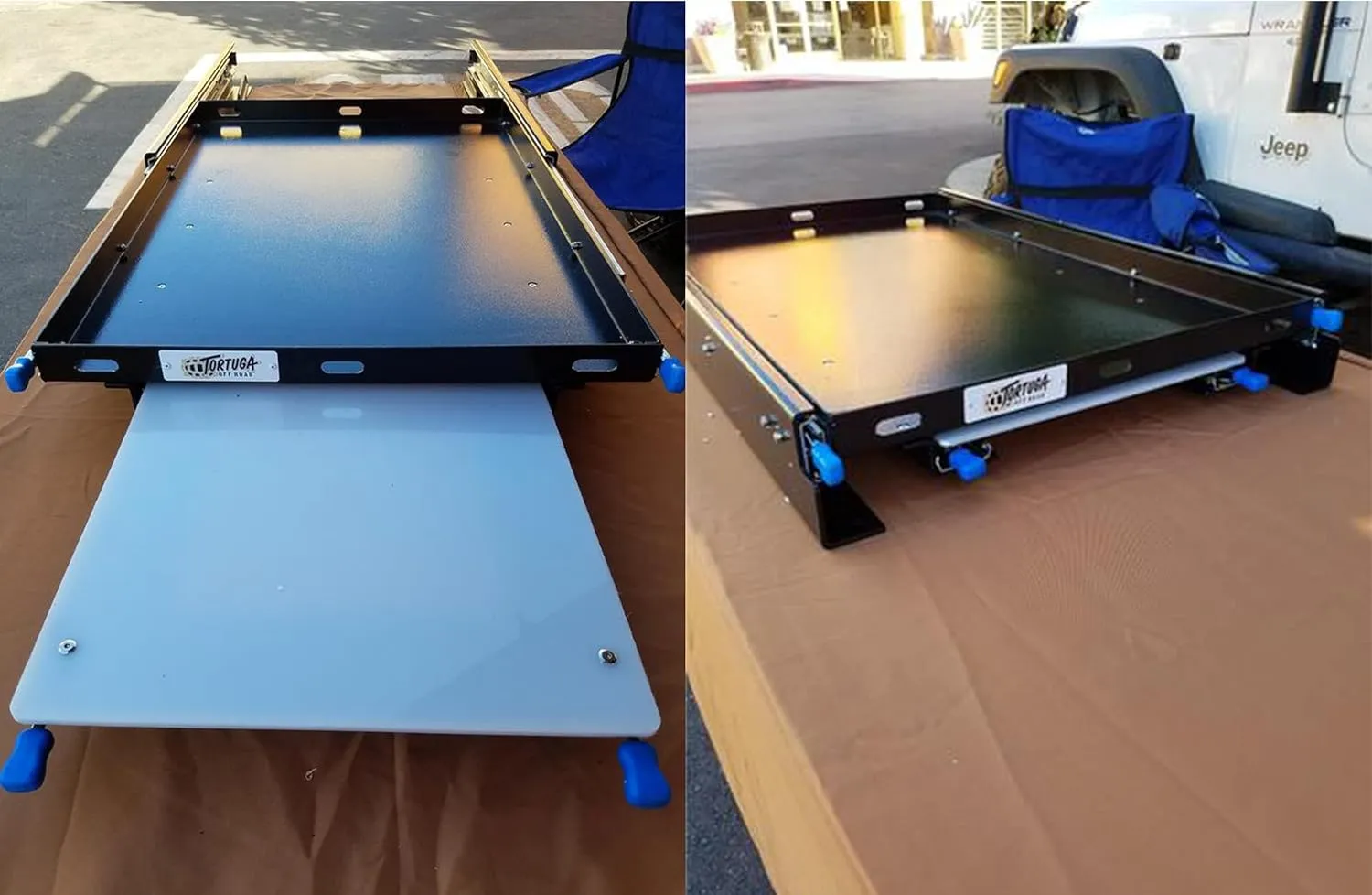 1 Pair 32 Inch 260 Lb Capacity Heavy Duty Locking Drawer Slides with Screws,Side Mount Full Extension 3 Fold Ball Bearing Stainless Steel Drawer Rails,Hardware Drawer Runners Tracks