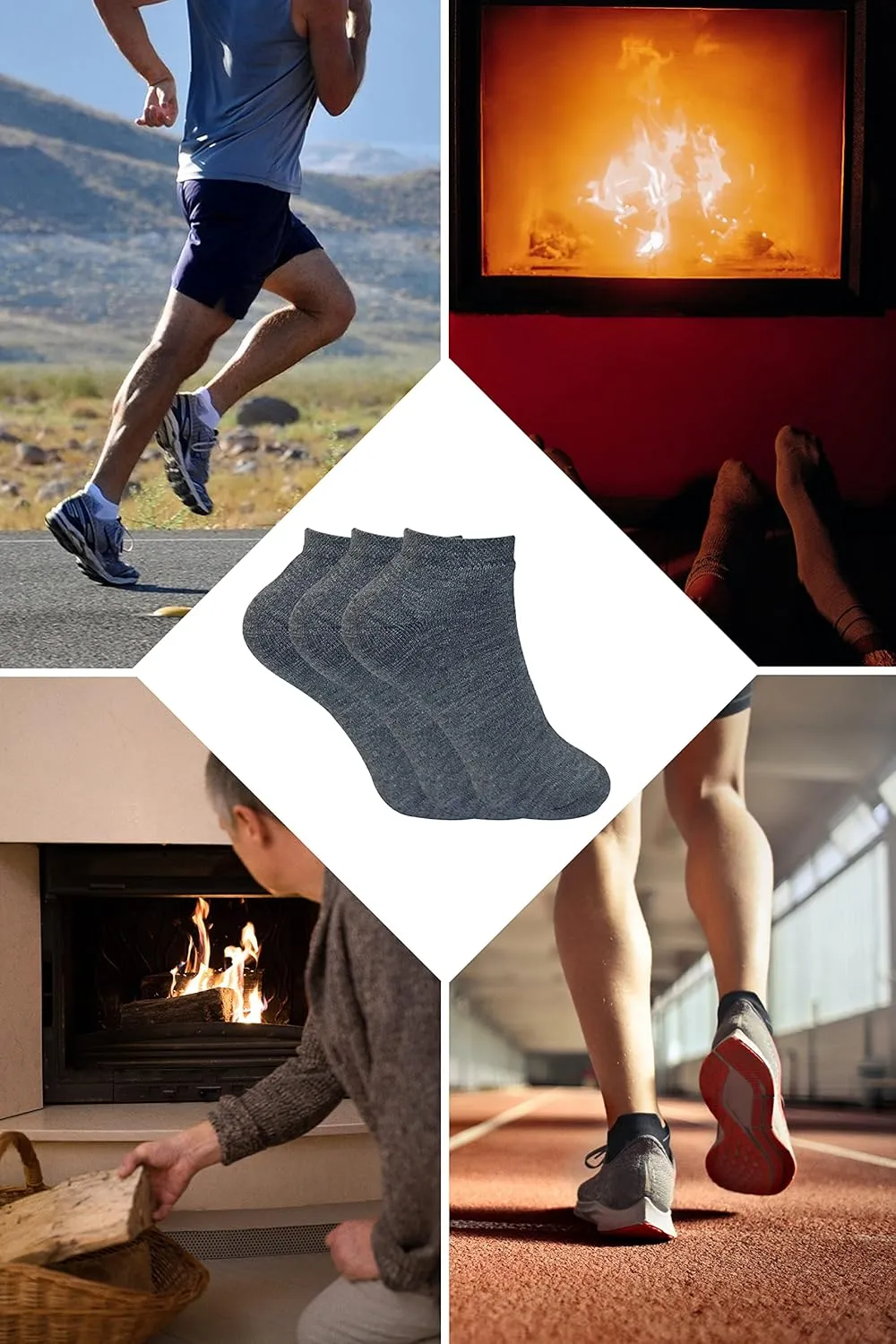 12 Pair Womens Winter Ankle Thick Thermal Sneaker Socks