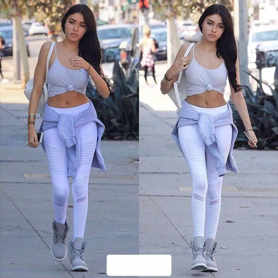 2019 Moto Design Leather-like Varnish Mesh Panels Leggings Hiney Trainer™