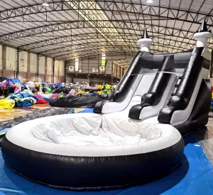 24FT(L) Inflatable Water Slide for Adults Kids【Giant Inflatable Pool&Dartboard】 100% PVC Commercial Grade Water Slides with Blower, Giant Adult Water Slide Outdoor Backyard, 24x13x13ft