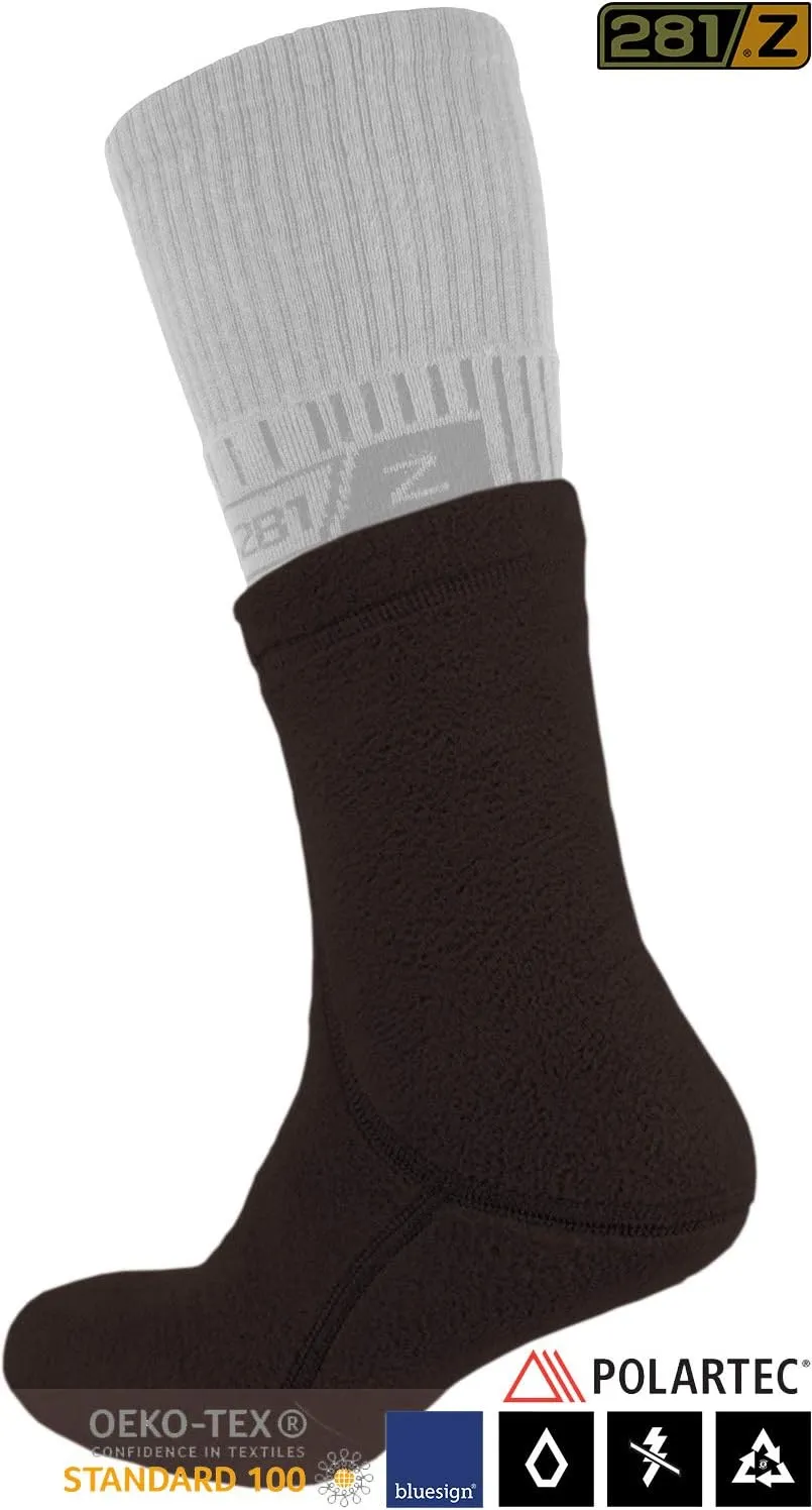 281Z Military Warm 6 inch Liners Boot Socks - Outdoor Tactical Hiking Sport - Polartec Fleece Winter Socks