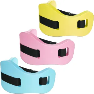 3 Pcs Swimming Flotation Exercise Belt - Water Aerobics Equipment Waist Belt for Pool Aquatic Fitness - Foam Flotation Aid for Low Impact Workouts - 3 Colors