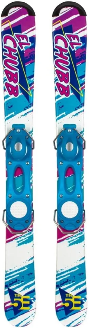 5th Element El Chubb 99 cm Ski Blades, Ski Boards, Snow Blades for All Ages with Adjustable Bindings -Twin Tip Freestyle Mini Skis Short Skis - for Tricks