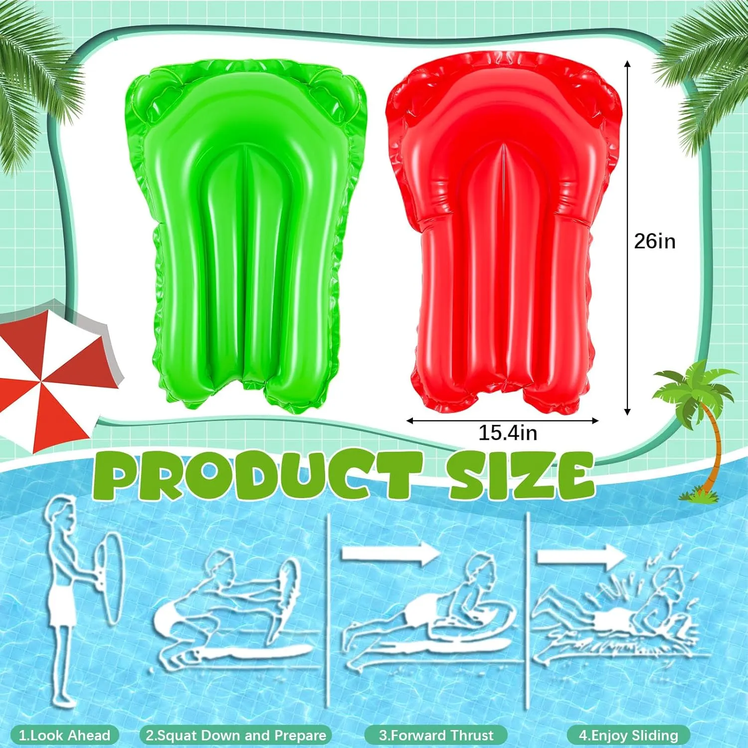 6.5 x 30 ft Water Slide with 2 Inflatable Boards,Extra Long Heavy Duty Slipping Sliding for Kids Adults Double Side Protection Design with Sprinkler for Backyard Outdoor Summer Parties