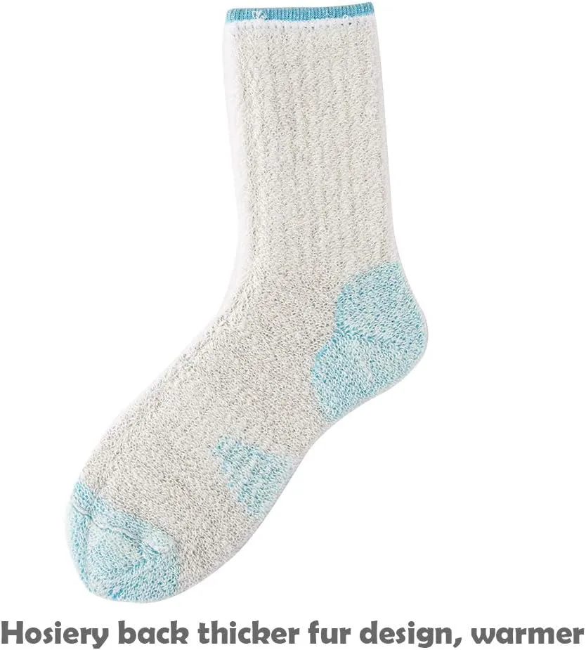 70% Merino Wool Women Crew Socks - Hiking Outdoor Athletic Thermal Thickening Cushion …