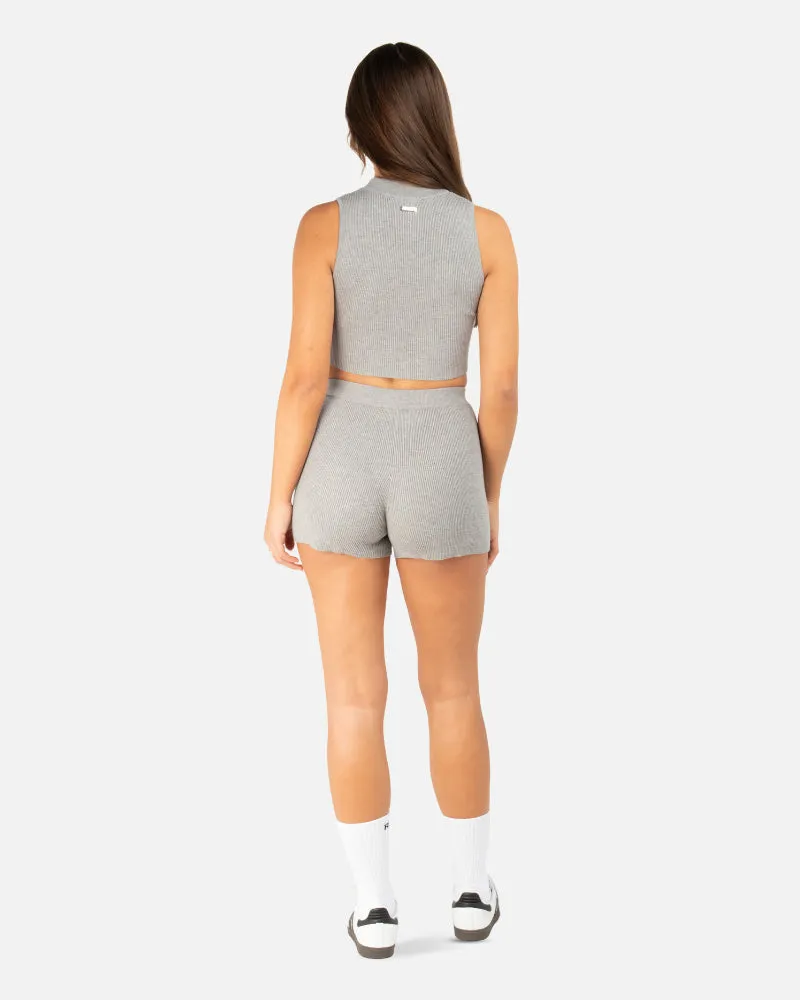 ACHELON KNIT SHORTS GREY