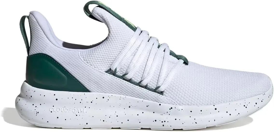 adidas Men's Lite Racer Adapt 7.0 Sneaker, White/Collegiate Green/Pulse Lime, 11