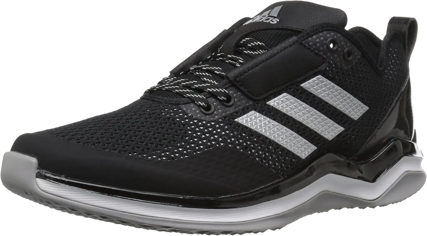 adidas Men's Speed Trainer 3 Shoes, Black/Metallic Silver/White, 7 M US