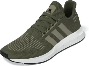 adidas Men's Swift Run 1.0 Sneaker, Olive Strata/Blanch Cargo/White, 9.5