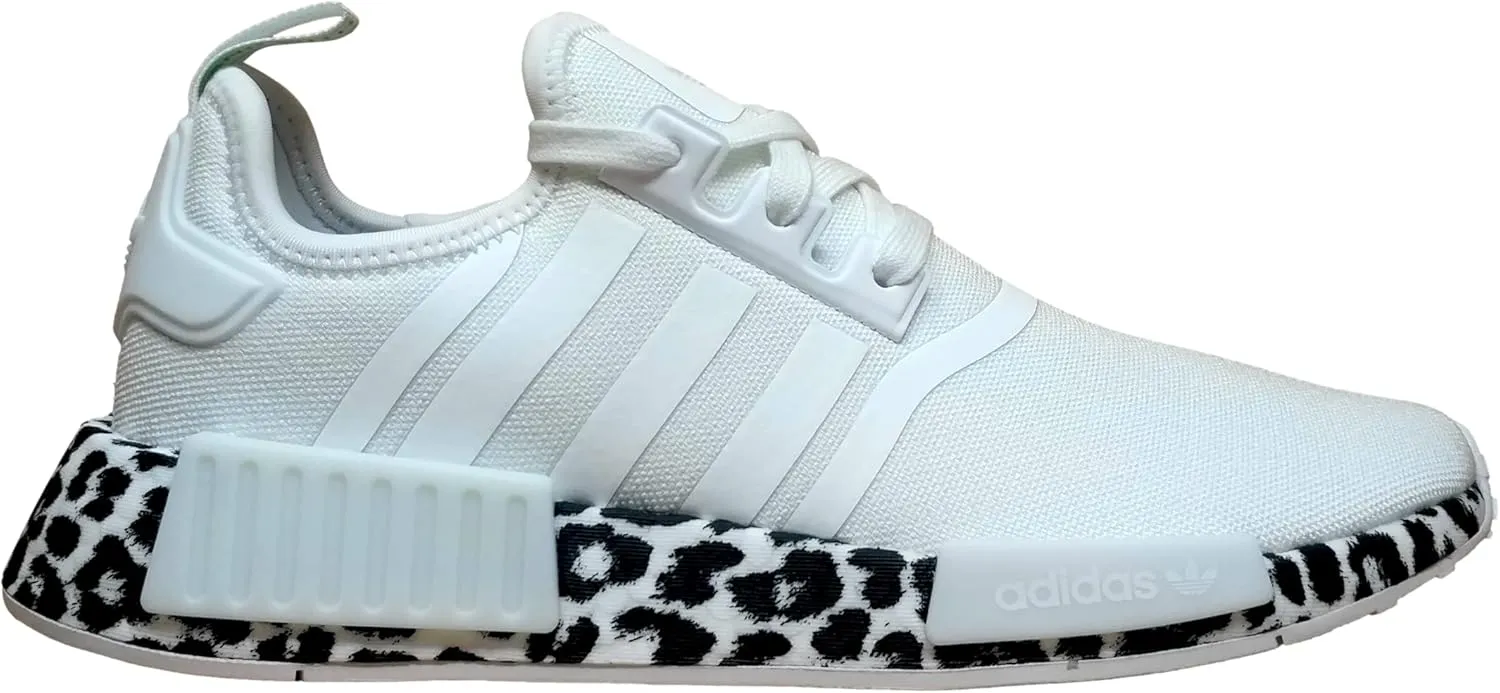 adidas Originals Women's NMD_R1 Sneaker (White Black Leopard Print, 8)