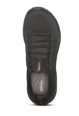 Aetrex Black with Black Trim Carly Arch Support Ladies Sneakers AS110-BLACK