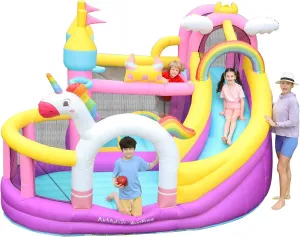 AirMyFun Inflateble Bounce House - Bouce House for Kids 5-12 with Slide, Bouncy Castle with Blower Outdoor&Indoor Backyard