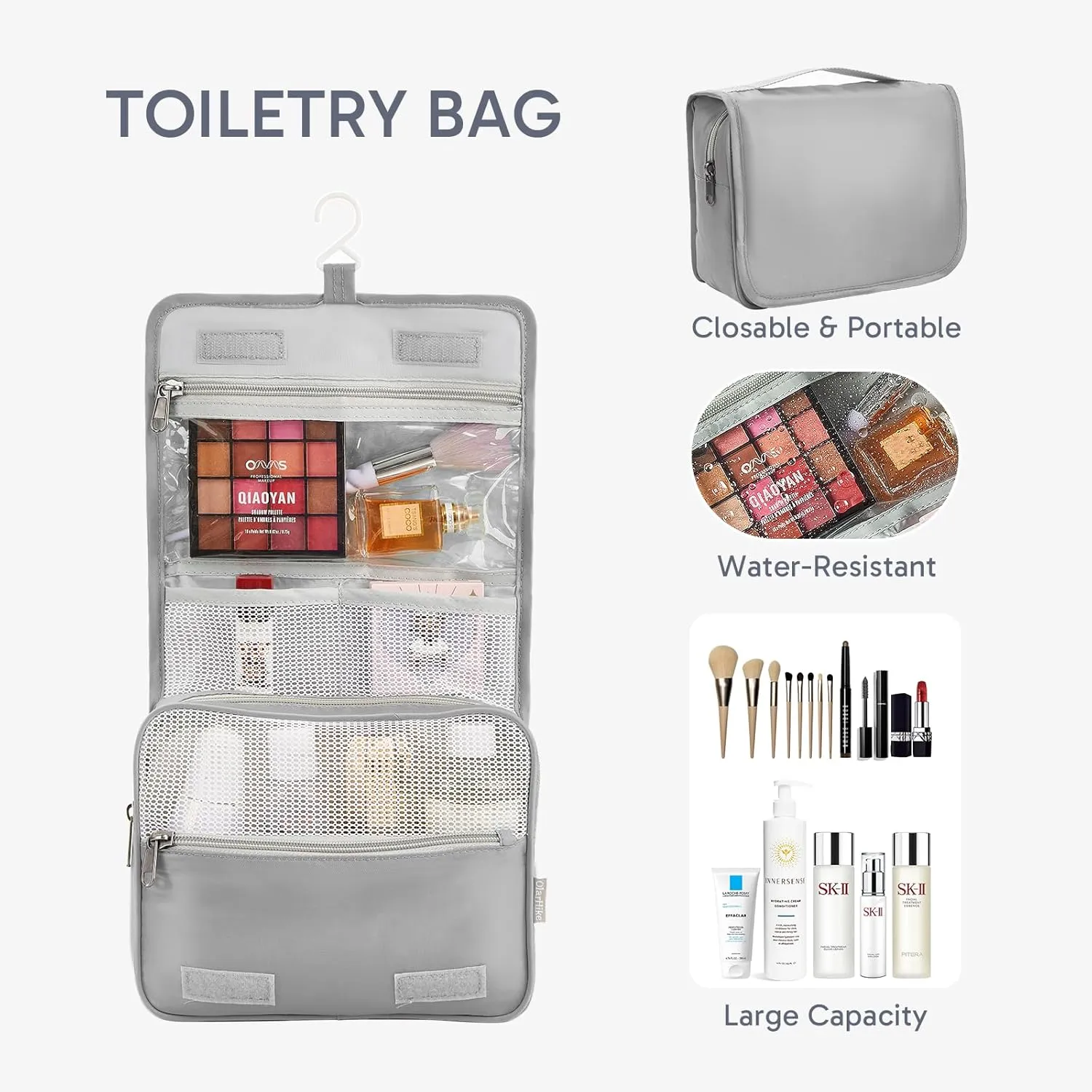 ALL INCLUDED 10 Set Durable Packing Cubes for Suitcases,OlarHike Essentials for Travel, UPGRADED Anti-Tear Stitching, NEW Improved Luggage Packing Organizers for Travel Accessories (Grey)