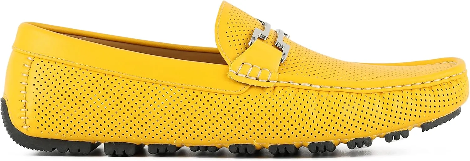 Amali Slip-On Loafer Matching Color Bit, Comfortable Driving Moccasins Shoes for Men