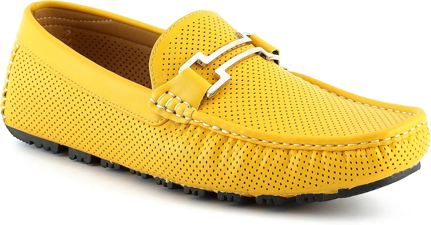 Amali Slip-On Loafer Matching Color Bit, Comfortable Driving Moccasins Shoes for Men