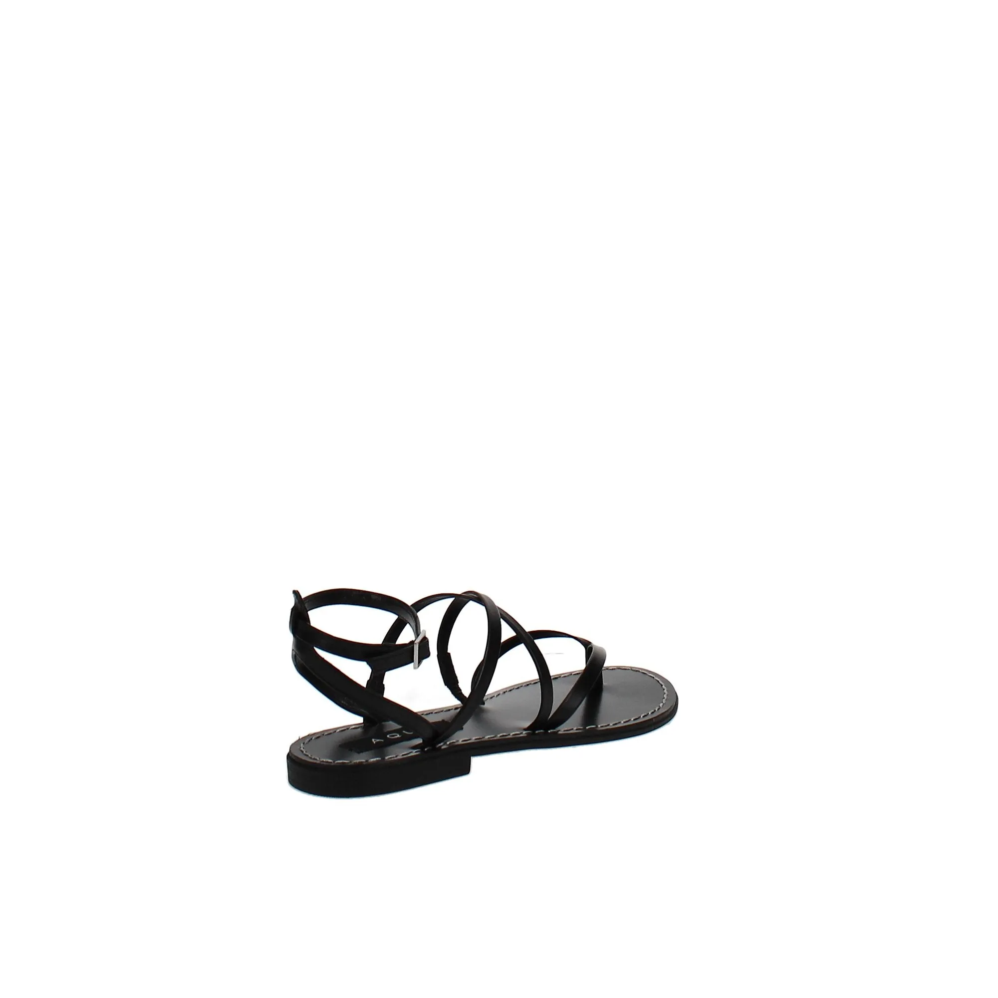 Aqua Womens's Sand Strappy Thong Sandals Black Size 7.5