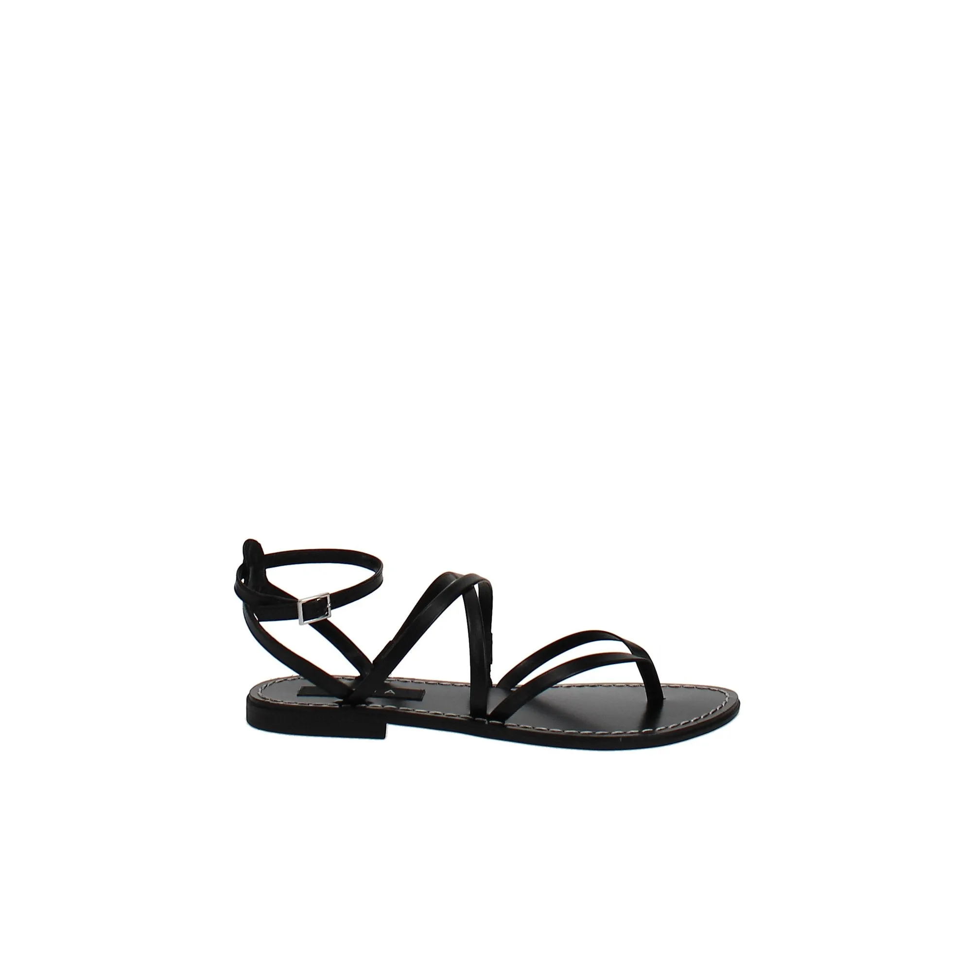 Aqua Womens's Sand Strappy Thong Sandals Black Size 7.5