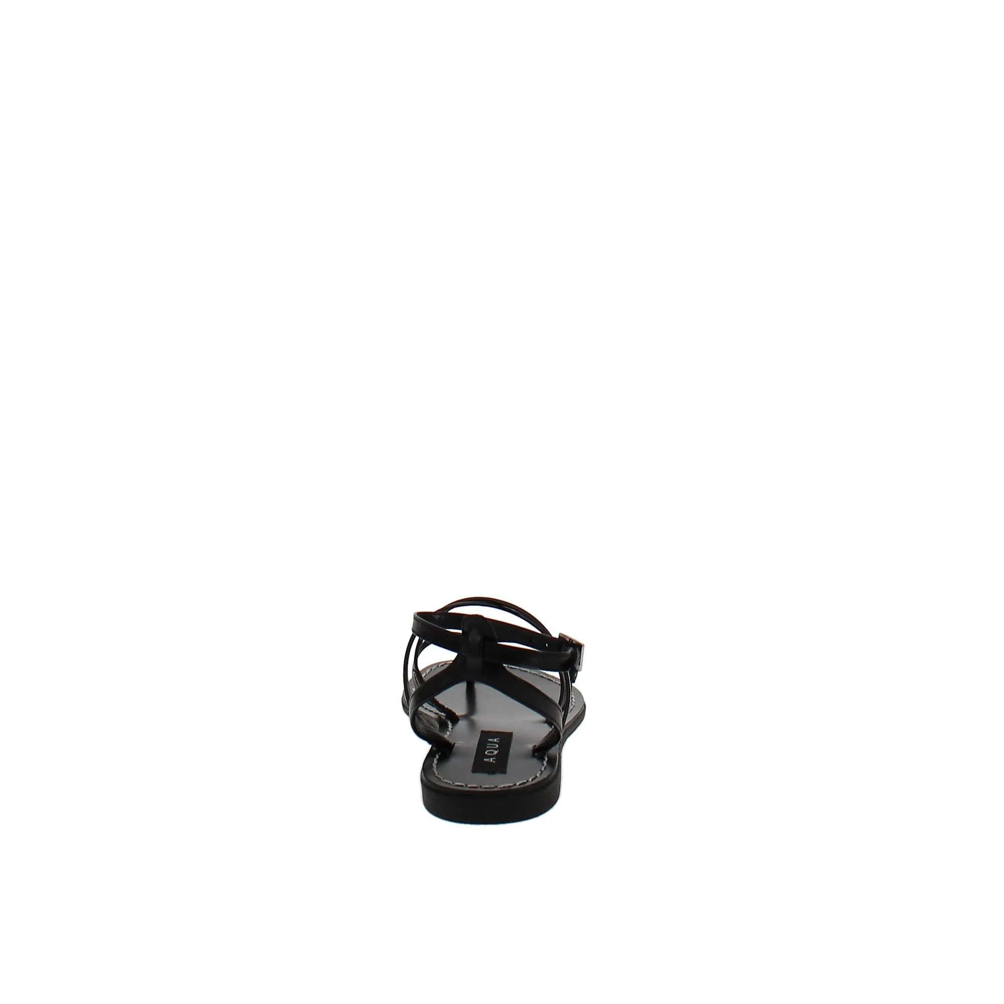 Aqua Womens's Sand Strappy Thong Sandals Black Size 7.5