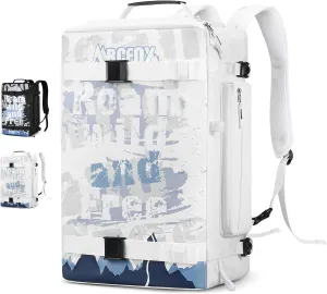 ARCFOX Ski Boot Bag Backpack 60L, Waterproof Snowboard Boot Bag Air Travel Padded Large Storage Fits Ski Helmet, Goggles, Gloves, Skis Poles Gear for Men Women Youth