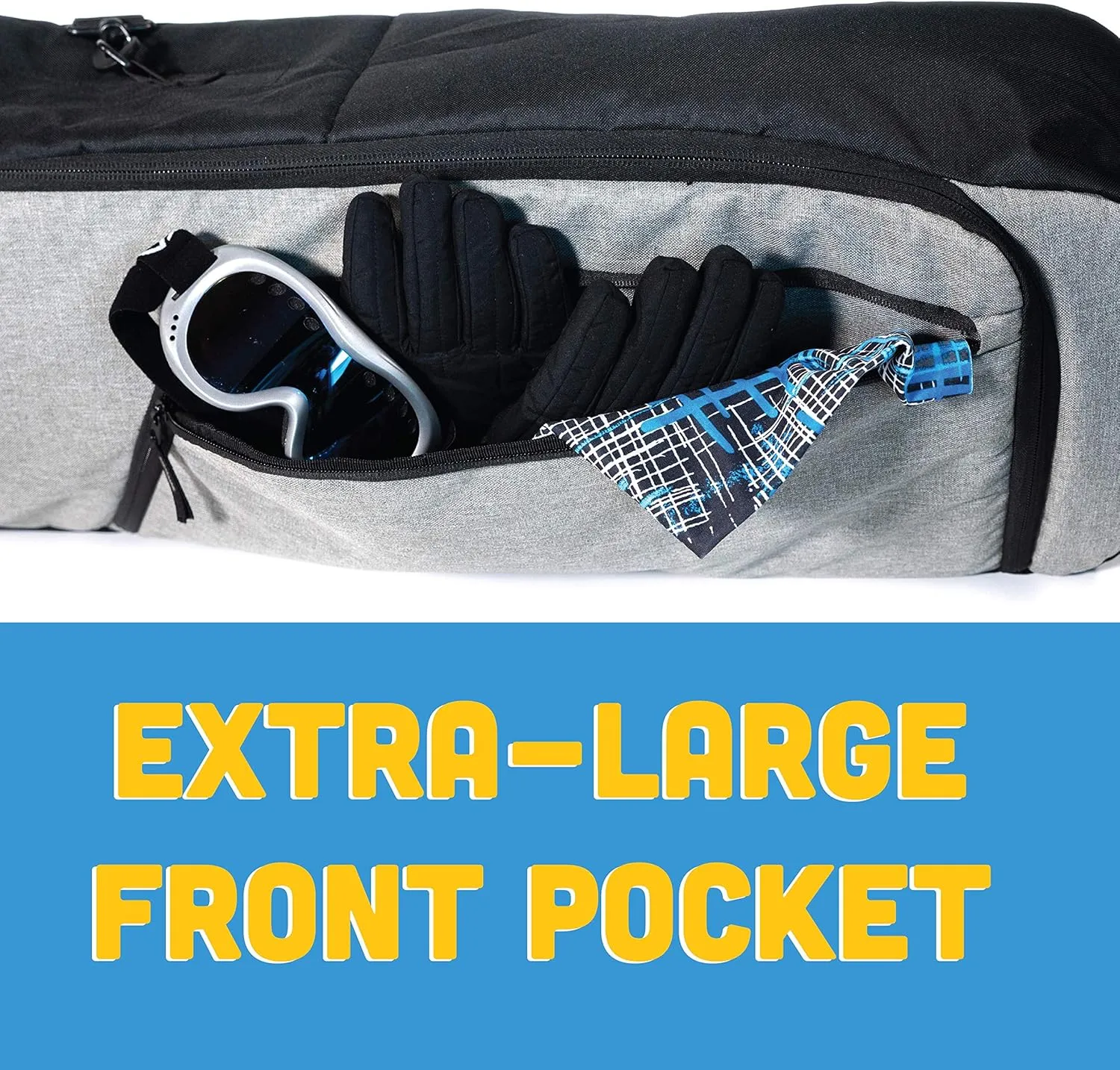 Athletico Peak Snowboard Bag - Padded Snowboard Travel Bag for Air Travel Carries Snow Board Gear Including Snowboarding Boots, Goggles, Etc for Flying