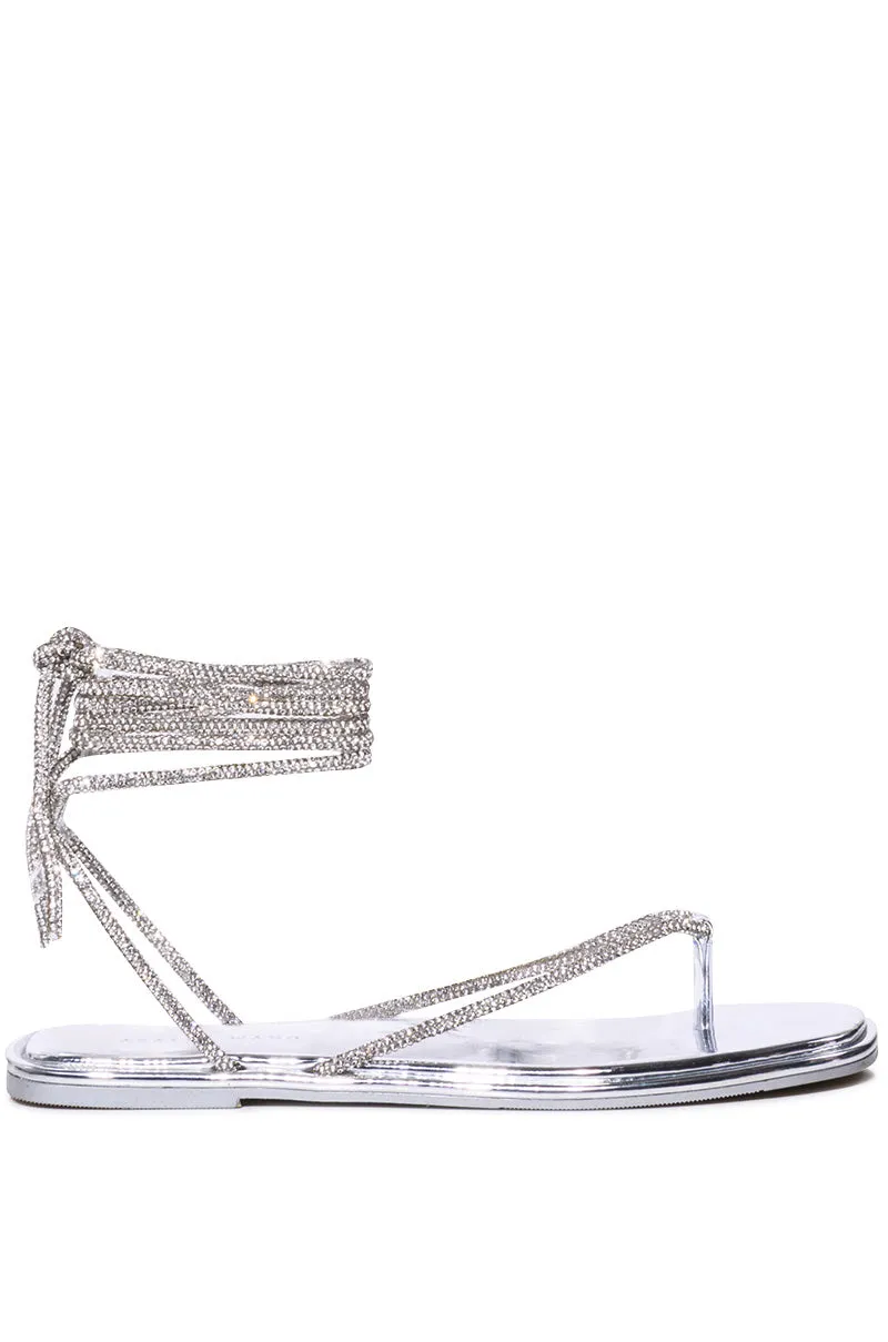 AZALEA WANG STARSTRUCK SILVER PU SANDAL