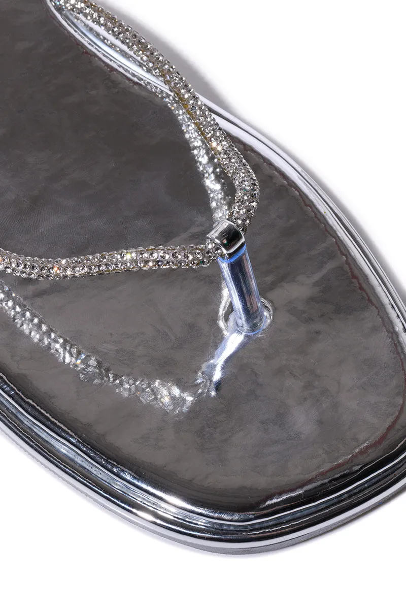 AZALEA WANG STARSTRUCK SILVER PU SANDAL