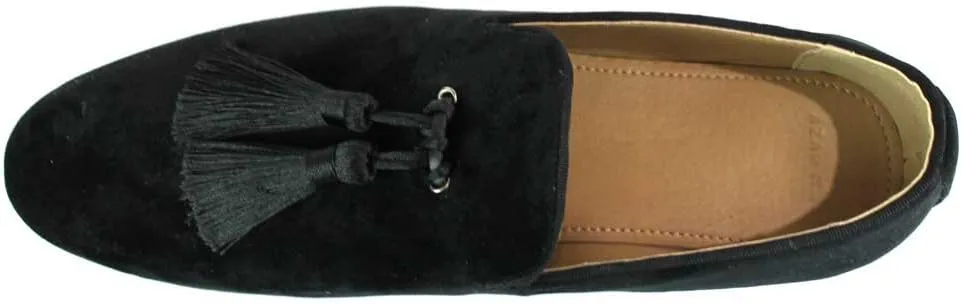 AZAR MAN Men's Velvet Slip On Loafer Dress Shoes Tudors