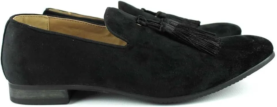AZAR MAN Men's Velvet Slip On Loafer Dress Shoes Tudors
