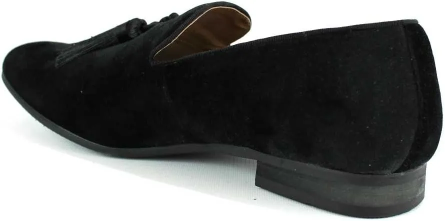 AZAR MAN Men's Velvet Slip On Loafer Dress Shoes Tudors