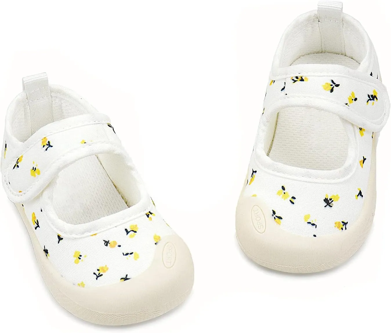 Baby Girl Canvas Sneakers Toddler Girl Mary Jane Flats Non-Slip Casual School Uniform Loafers Dress Shoe