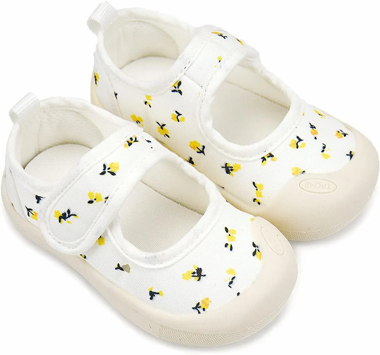 Baby Girl Canvas Sneakers Toddler Girl Mary Jane Flats Non-Slip Casual School Uniform Loafers Dress Shoe