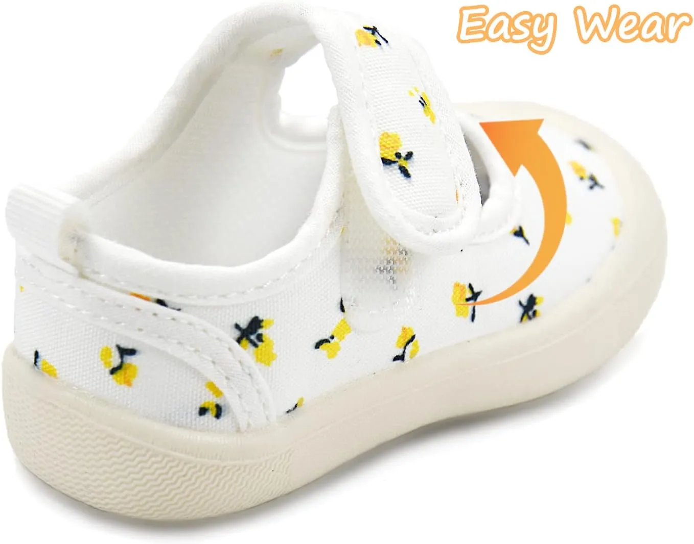 Baby Girl Canvas Sneakers Toddler Girl Mary Jane Flats Non-Slip Casual School Uniform Loafers Dress Shoe