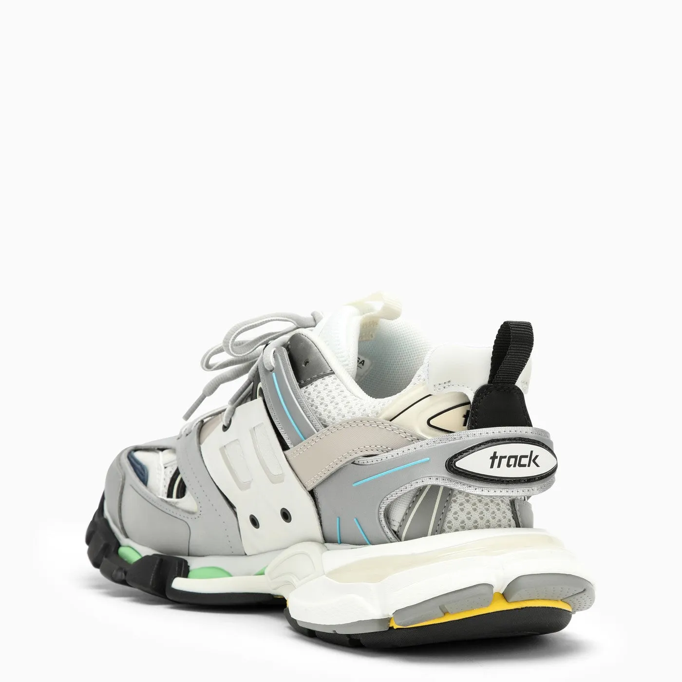 Balenciaga Track Grey/Blue/Green Mesh And Nylon Trainer