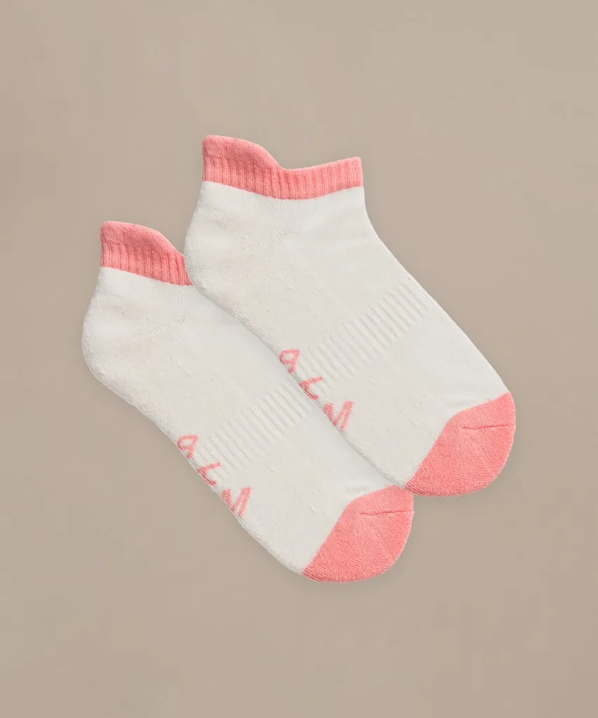 Bamboo Trainer Socks in Bright Crema by BAM - 4 Pack
