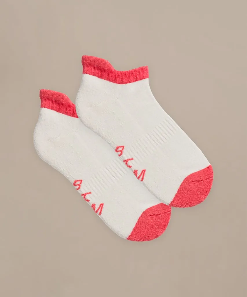 Bamboo Trainer Socks in Bright Crema by BAM - 4 Pack