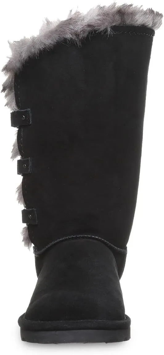 BEARPAW Women's Emery Classic Suede Slip on Winter Boot Snow