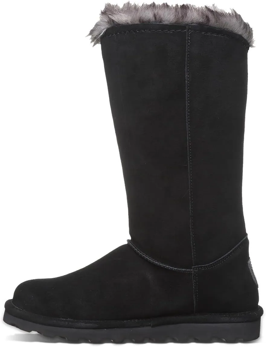 BEARPAW Women's Emery Classic Suede Slip on Winter Boot Snow