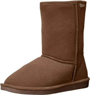 BEARPAW Women's Emma Short Snow Boot (40 M EU / 9 B(M) US, Hickory/Champagne)
