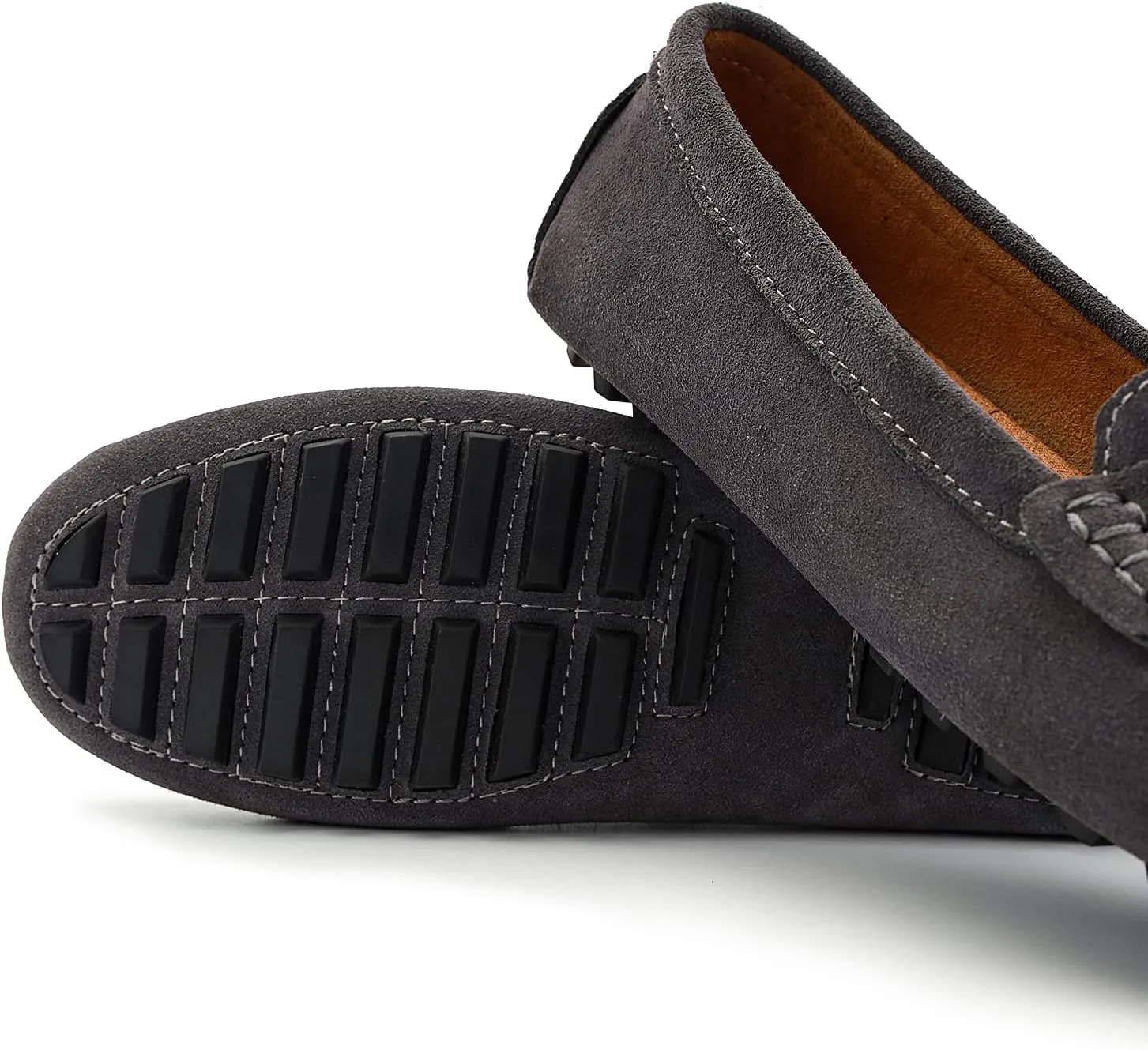 BEAUSEEN Women's Comfortable Suede Leather Penny Loafer Slip-on Driving Style Moccasins