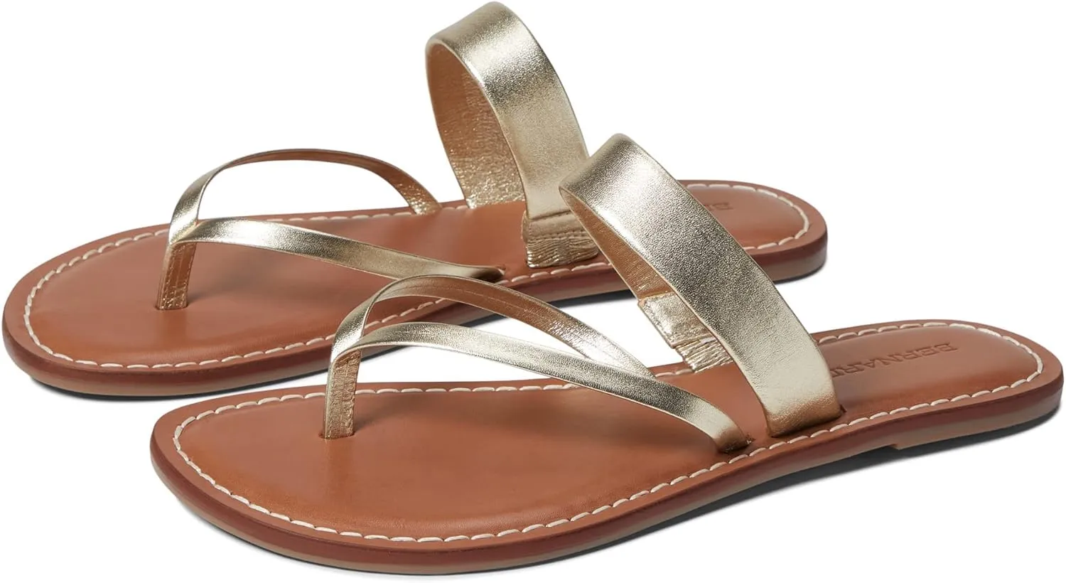 Bernardo Leia - Flats for Women - Leather Upper - Lightly Padded Insole - Open Toe - Man-Made Outsole