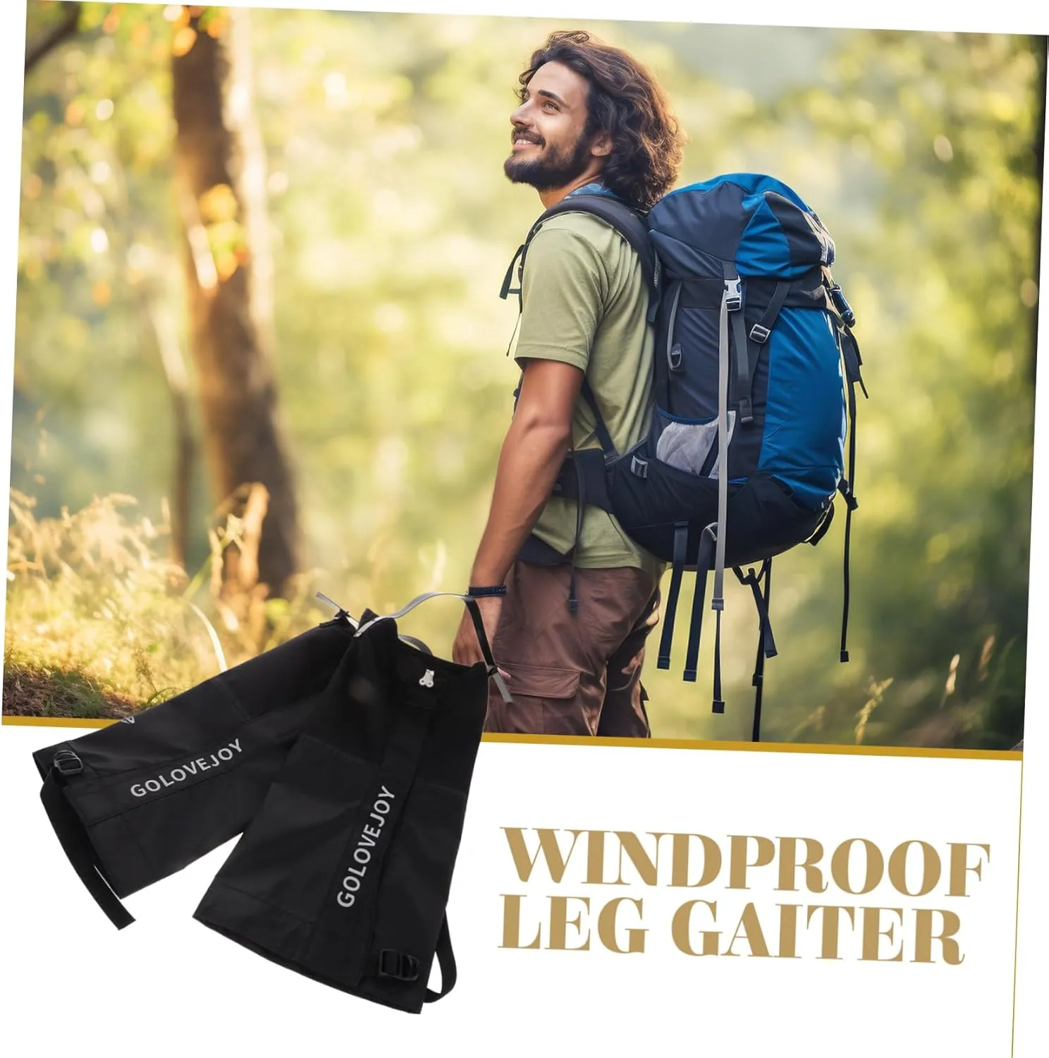 BESPORTBLE Camping Leg Cover Boot Snow Waterproof Leg Gaiters Hiking Legging Covers Outdoor Gaiters for Hiking