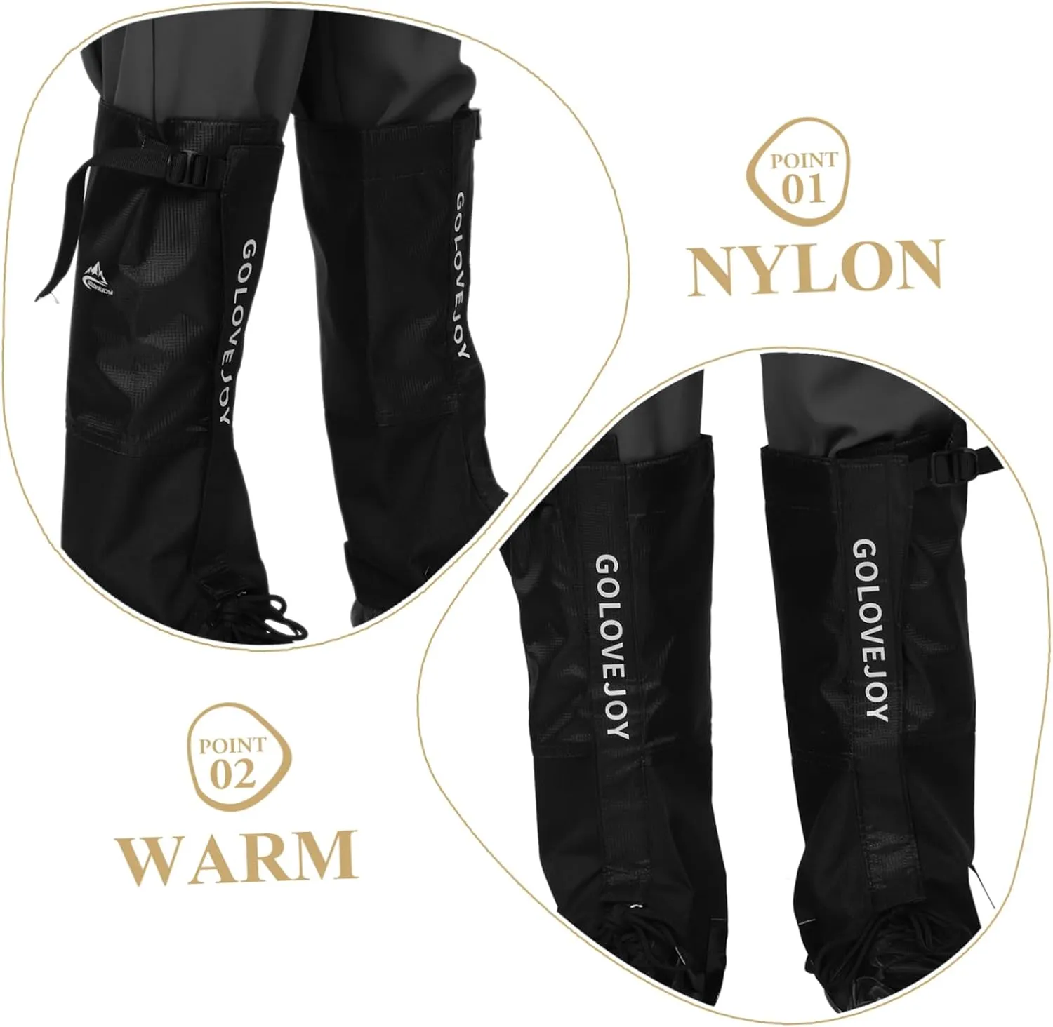 BESPORTBLE Camping Leg Cover Boot Snow Waterproof Leg Gaiters Hiking Legging Covers Outdoor Gaiters for Hiking