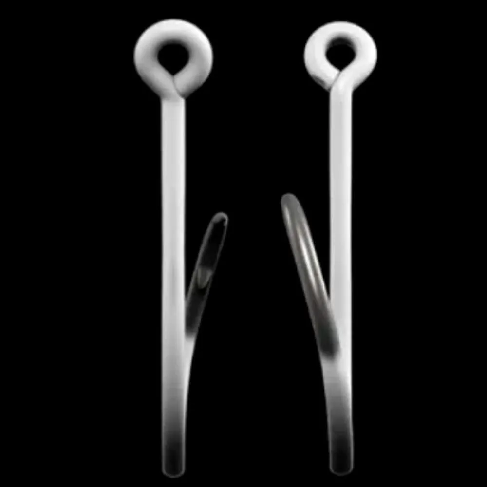 BKK Offset Heavy Circle Glow Hook 25-Pack | 2X | Glow in The Dark | Needle Point
