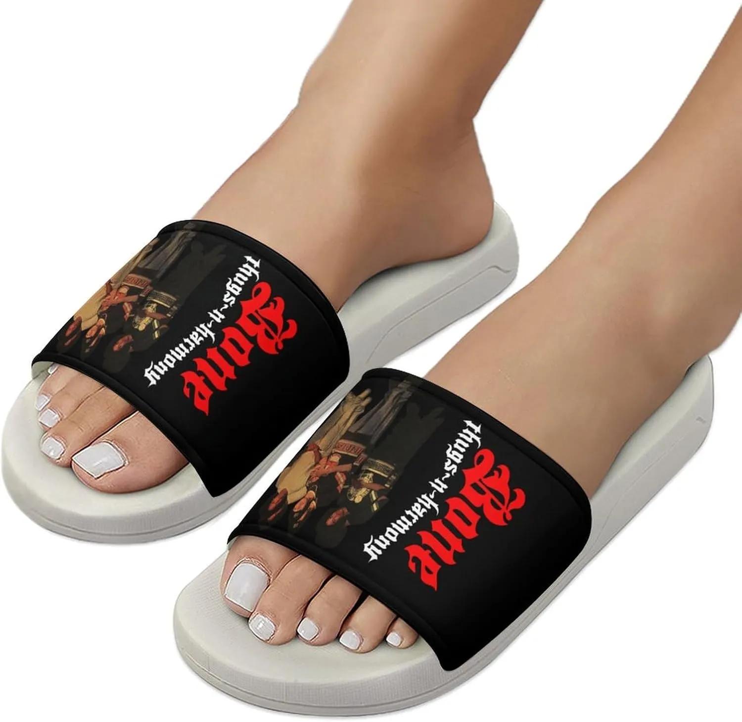 Bone Band Thugs Music N Rap Harmony PVC Home Slippers Womans Man Slipper Non Slip Lightweight Open Toe Beach Breathable Shoes Quick Drying Sandal