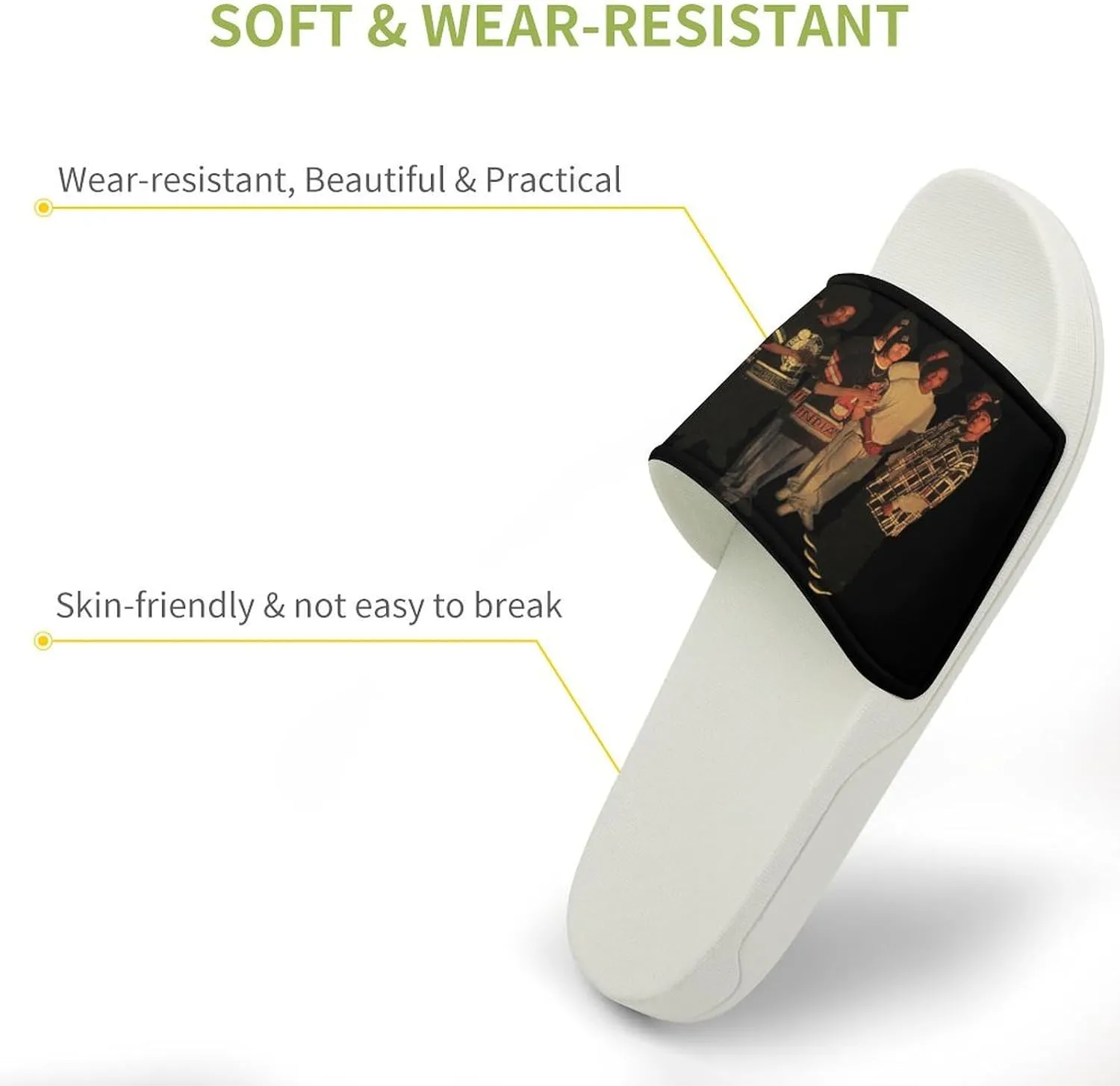 Bone Band Thugs Music N Rap Harmony PVC Home Slippers Womans Man Slipper Non Slip Lightweight Open Toe Beach Breathable Shoes Quick Drying Sandal