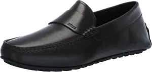 BOSS Men's Smooth Leather Slip on Drivers Loafer