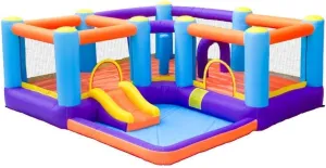 Bouncy Castle, Castle Bouncer with Slide Inflatable Castle Children's Toy Slide Home Small Trampoline Outdoor Play Equipment Inflatable Bouncy Castle
