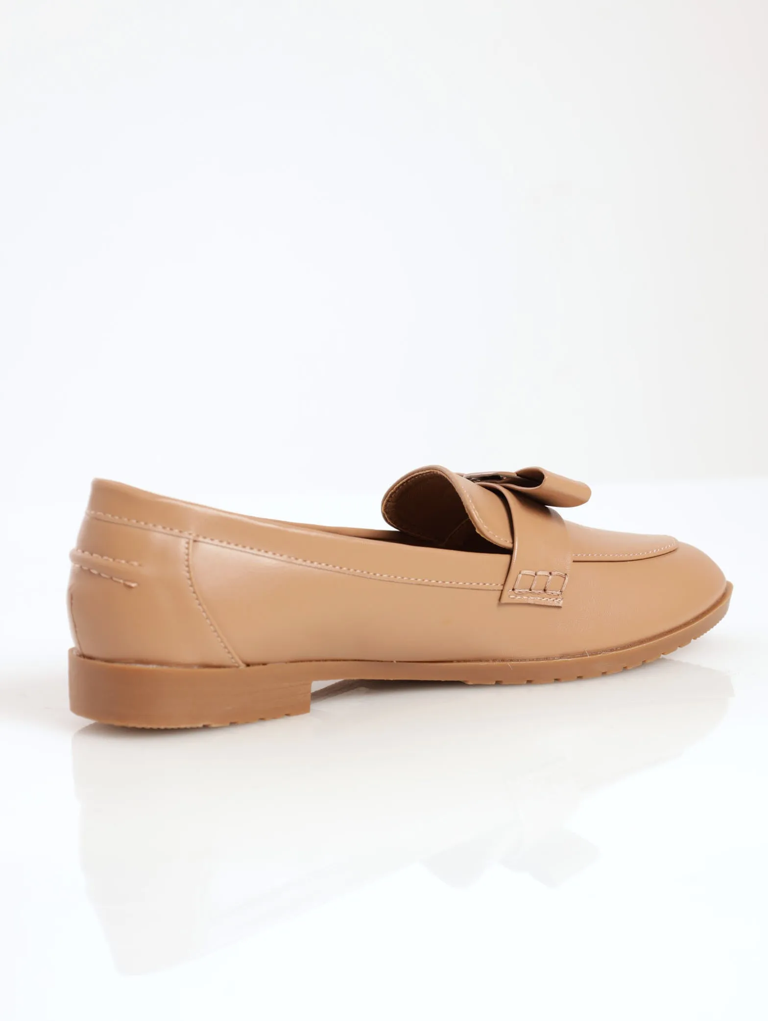 Bow Strap Loafer Shoe - Chocolate
