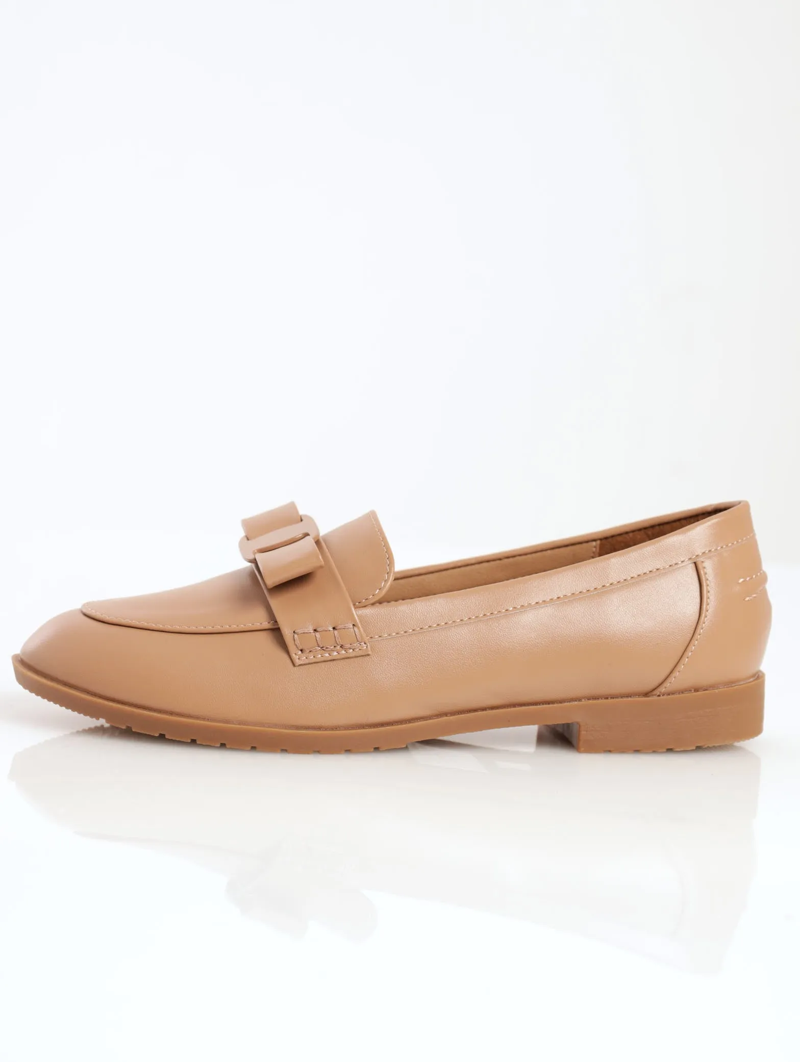 Bow Strap Loafer Shoe - Chocolate